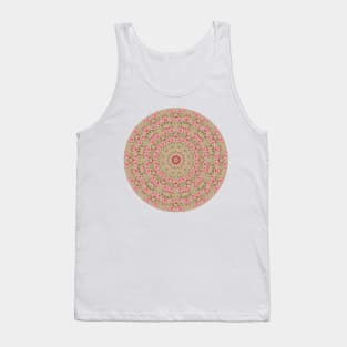 Vintage Pink Roses Kaleidoscope Mandala Tank Top